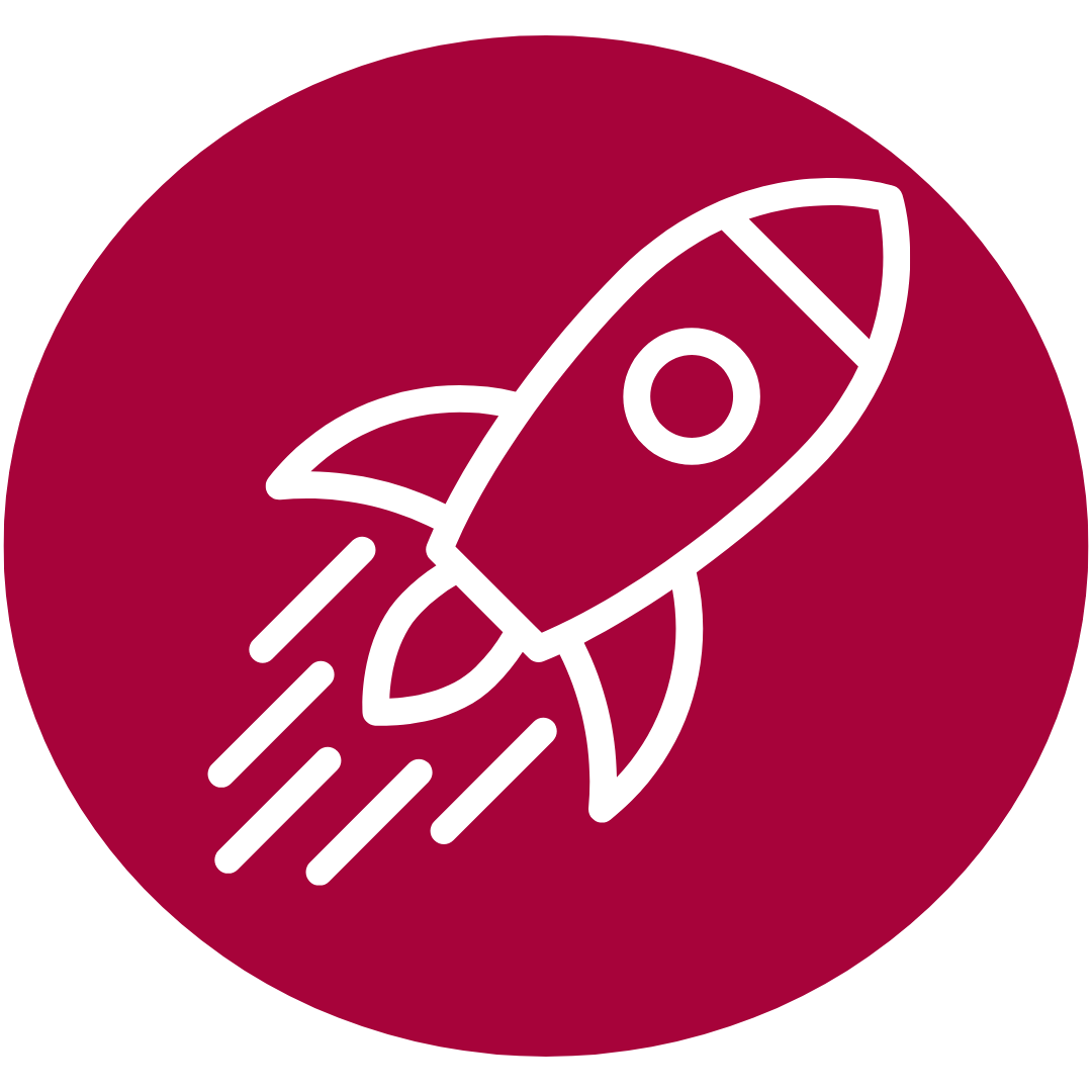 An icon showing a rocket.